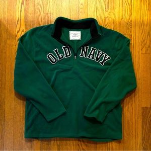 Vintage Old Navy Forest Green Quarterzip